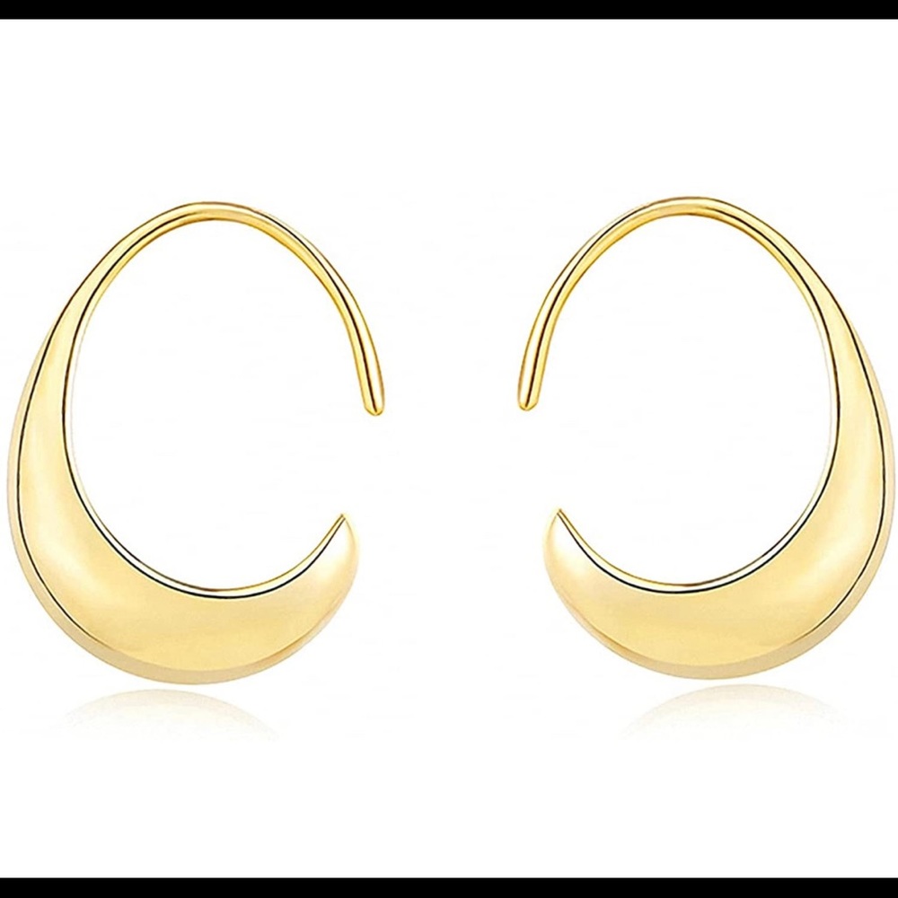 Brand New Hoop Earrings for Women 14K Gold Plated Hypoallergenic Girls' Earrings